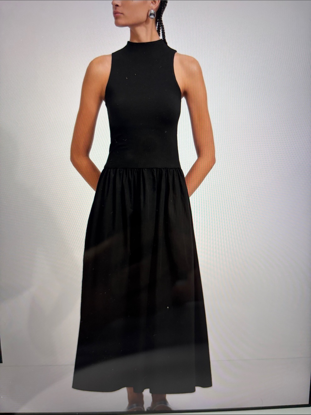 MARELLA Black Sleeveless Midi Dress